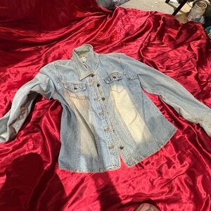 Jean jacket retro butterfly on back